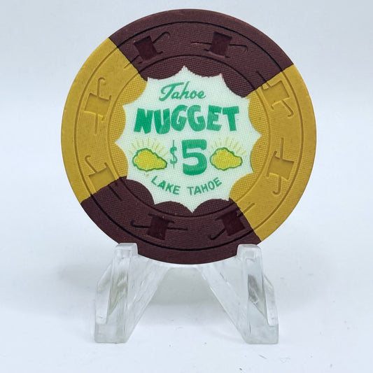 Tahoe Nugget Lake Tahoe Nevada 1962 $5 Casino Chip N5407