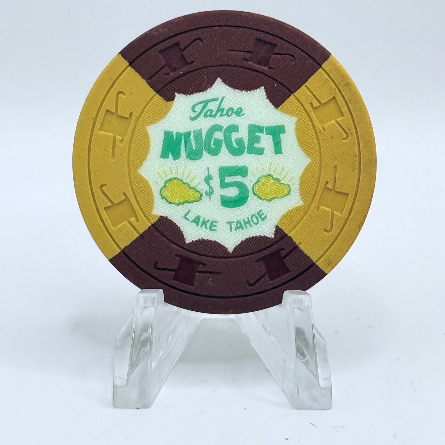Tahoe Nugget Lake Tahoe Nevada 1962 $5 Casino Chip N5407