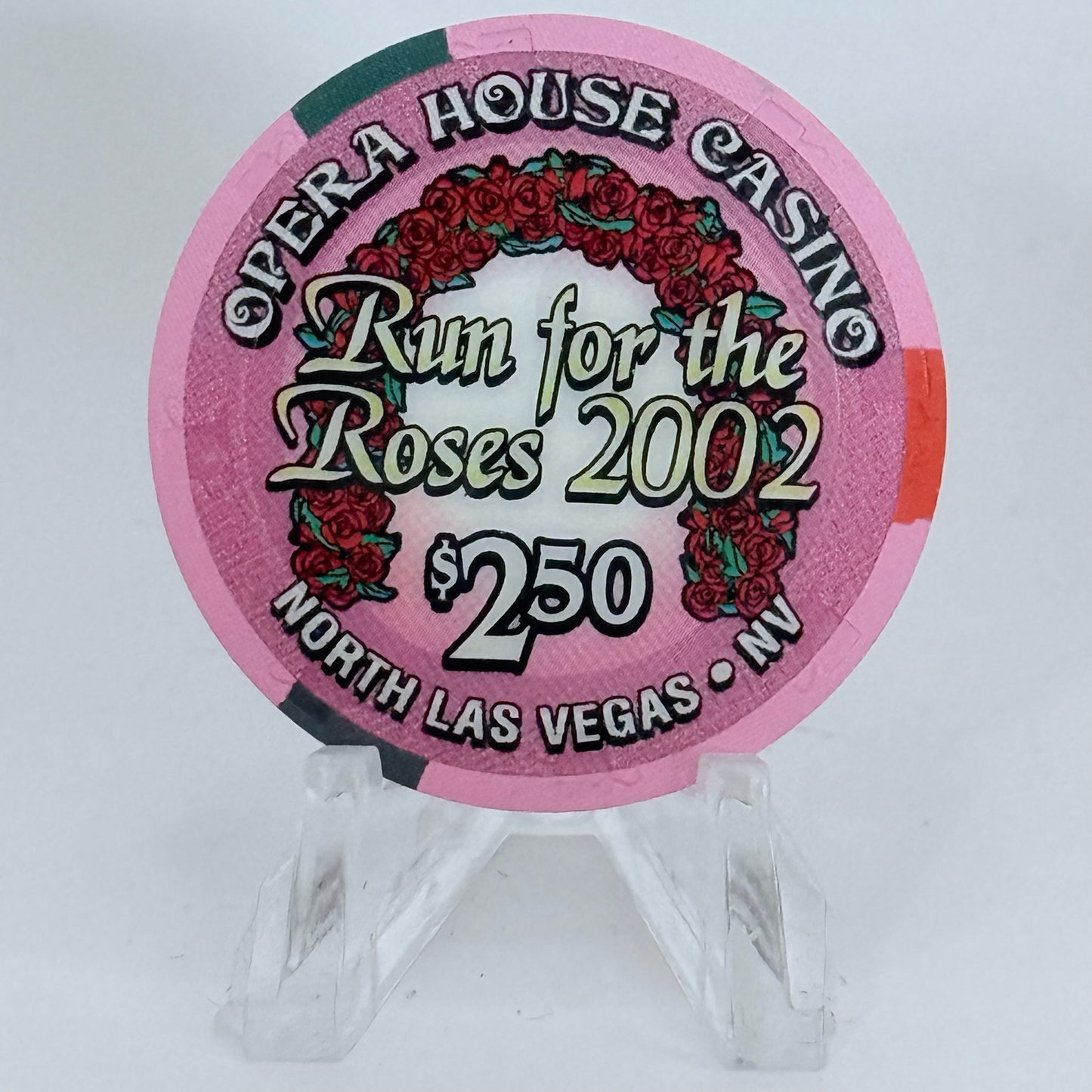 Opera House Casino N. Las Vegas Nevada 2002 'Run For The Roses' LE $2.50 Casino Chip E1742