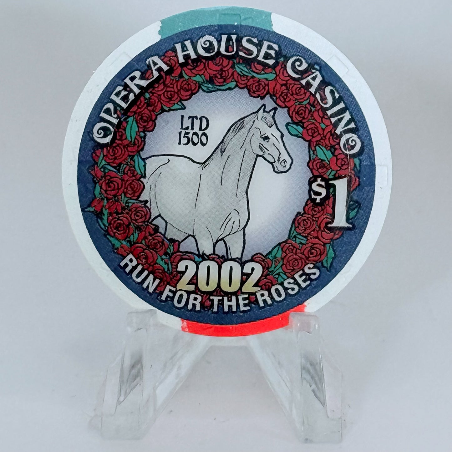 Opera House Casino N. Las Vegas Nevada 2002 'Run For The Roses' LE $1 Casino Chip E1735