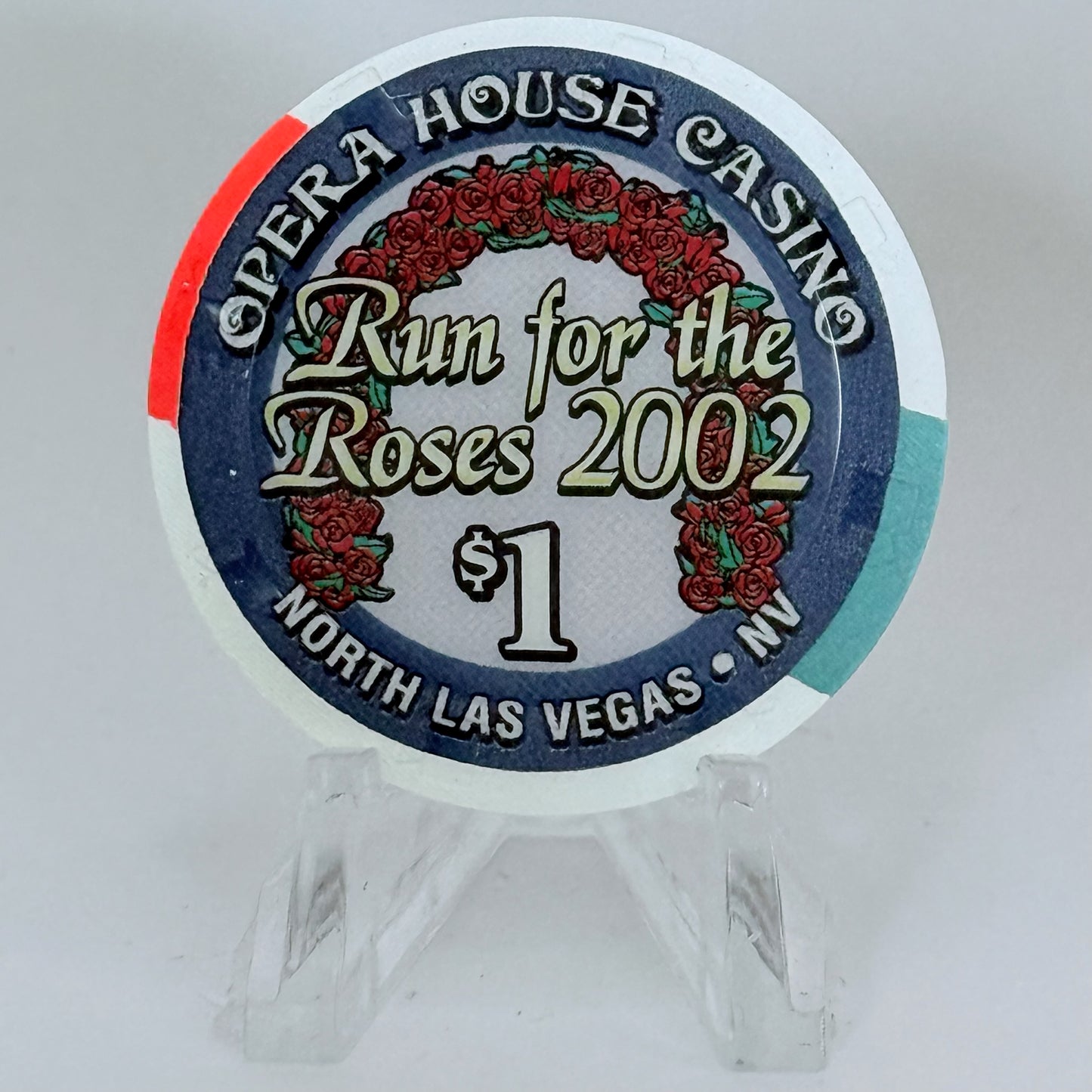 Opera House Casino N. Las Vegas Nevada 2002 'Run For The Roses' LE $1 Casino Chip E1735