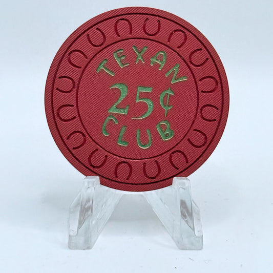Texan Club Winnemucca Nevada 1958 $.25 Casino Chip E2747