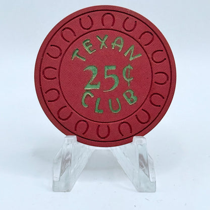 Texan Club Winnemucca Nevada 1958 $.25 Casino Chip E2747