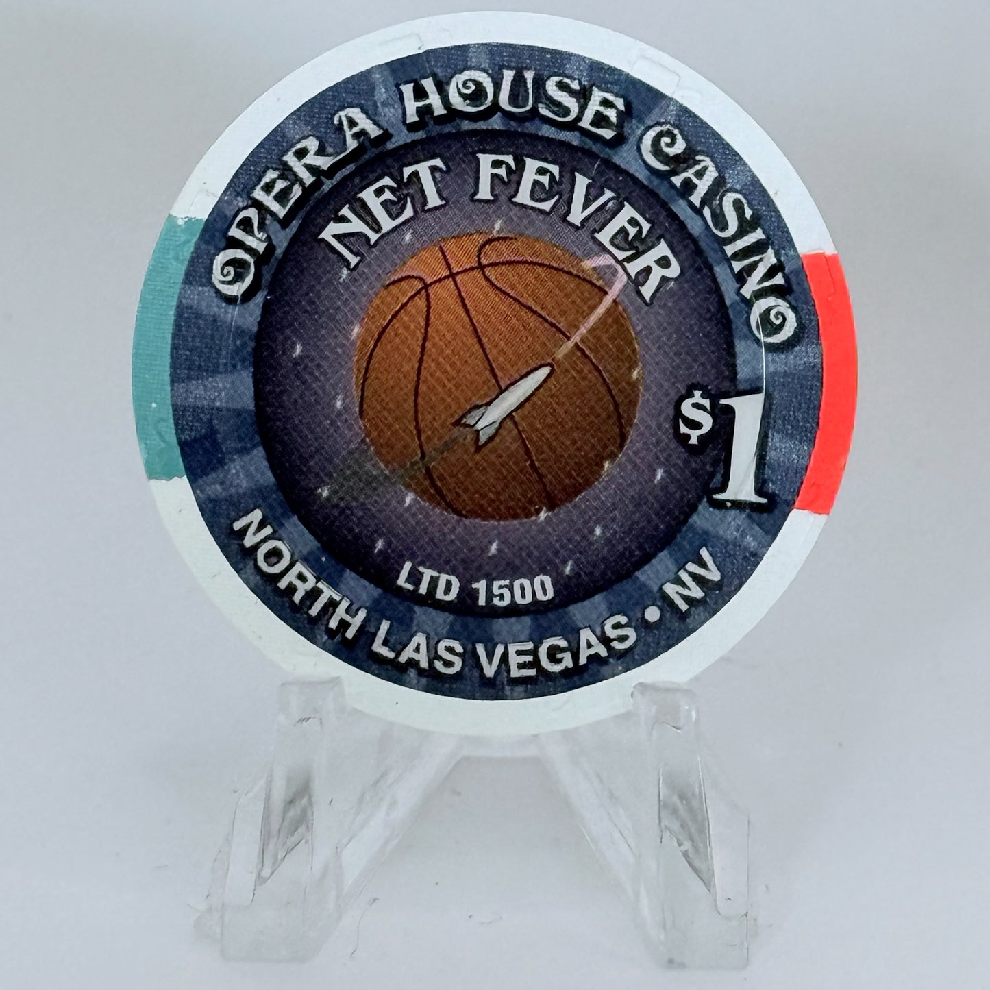 Opera House Casino N. Las Vegas Nevada 2002 'Net Fever' LE $1 Casino Chip V9263