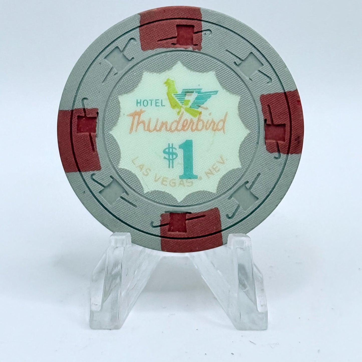 Hotel Thunderbird Casino  Las Vegas Nevada $1 Casino Chip 1960's N3812