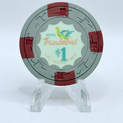 Hotel Thunderbird Casino  Las Vegas Nevada $1 Casino Chip 1960's N3812
