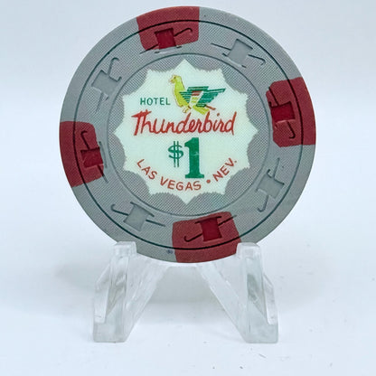 Hotel Thunderbird Casino  Las Vegas Nevada $1 Casino Chip 1960's N3812