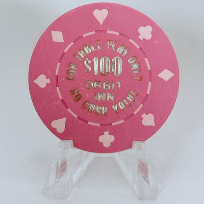 Orbit Inn Las Vegas Nevada 1989 $100 NCV Casino Chip N1989