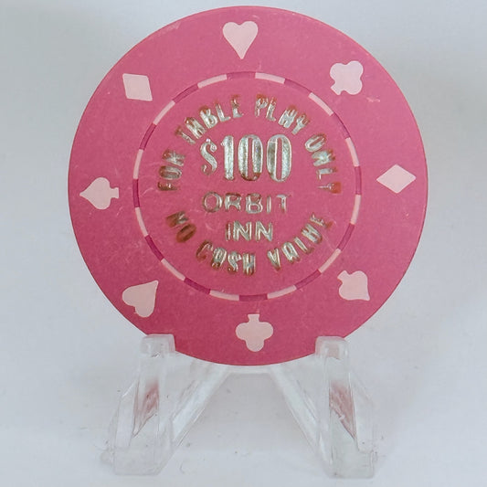 Orbit Inn Las Vegas Nevada 1989 $100 NCV Casino Chip N1989