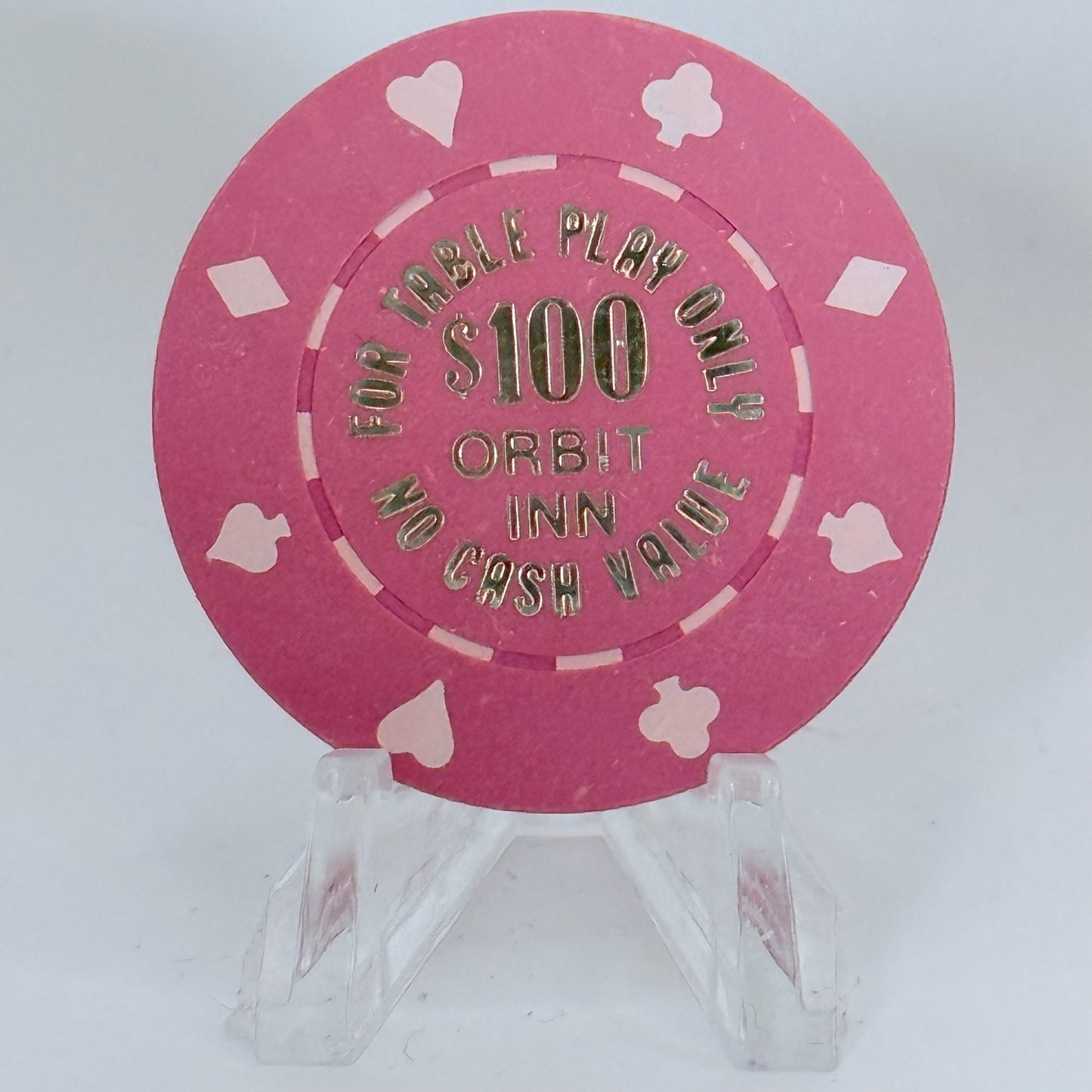Orbit Inn Las Vegas Nevada 1989 $100 NCV Casino Chip N1989