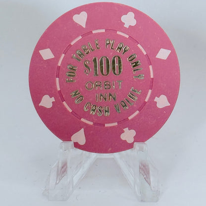 Orbit Inn Las Vegas Nevada 1989 $100 NCV Casino Chip N1989