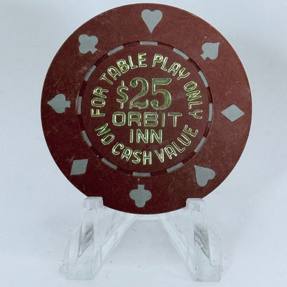Orbit Inn Las Vegas Nevada 1986 $25 NCV Casino Chip N1988