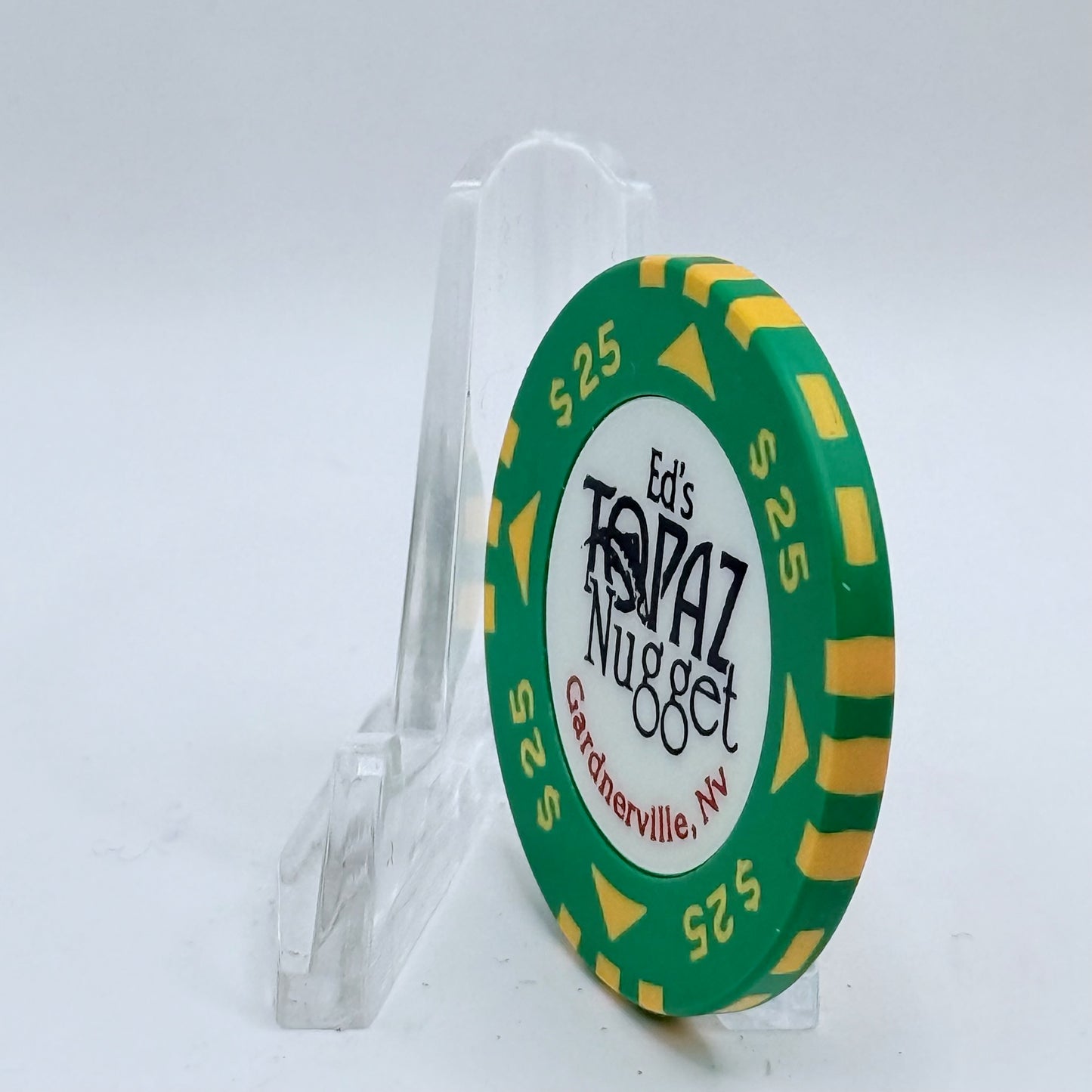 Ed's Topaz Nugget Gardnerville Nevada 1999 $25 Casino Chip V3154