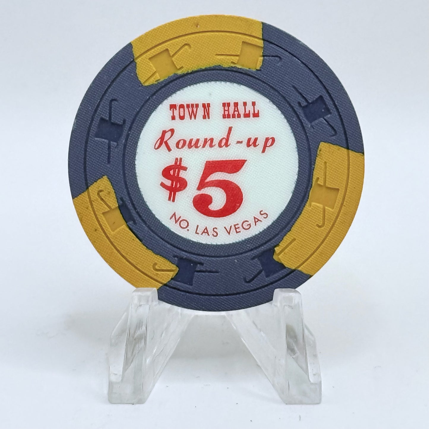Town Hall Round-Up N. Las Vegas Nevada 1962 $5 Casino Chip N7857