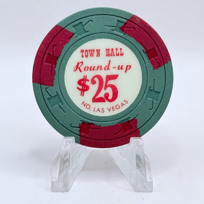 Town Hall Round-Up N. Las Vegas Nevada 1962 $25 Casino Chip N9220