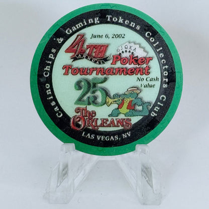 CCA Blackjack/Poker Tournaments 2002 '4th Annual CCGTCC Poker Tournament' Series 4 LE $1 NCV Casino Chip V9295