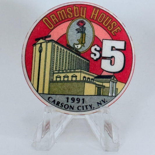 Ormsby House Carson City Nevada 1991 $5 Casino Chip N6207