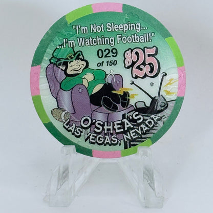 O'Sheas Las Vegas Nevada 2001 'Happy Thanksgiving' LE $25 Casino Chip V7572