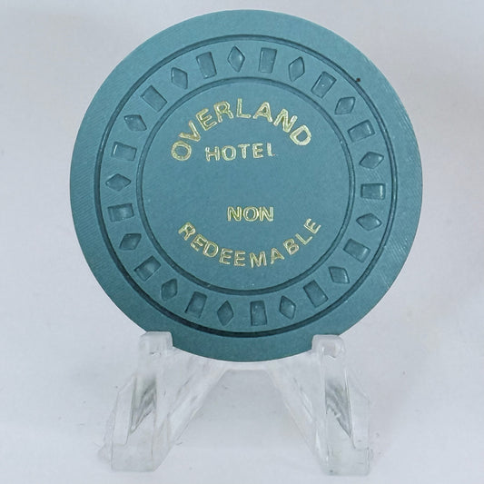 Overland Hotel Reno Nevada 1970s $1 NCV Casino Chip N5426