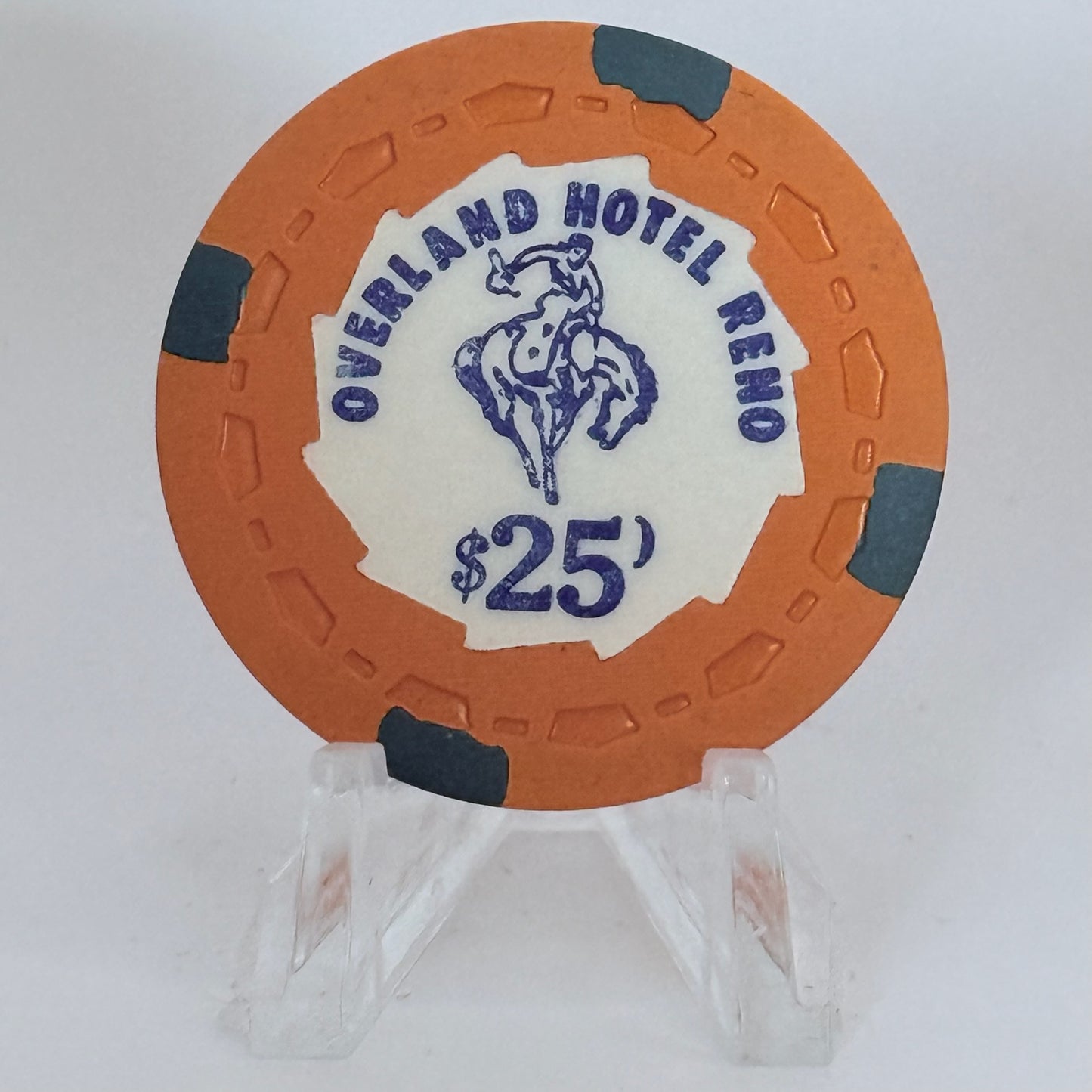 Overland Hotel Reno Nevada 1965 $25 Casino Chip N5421