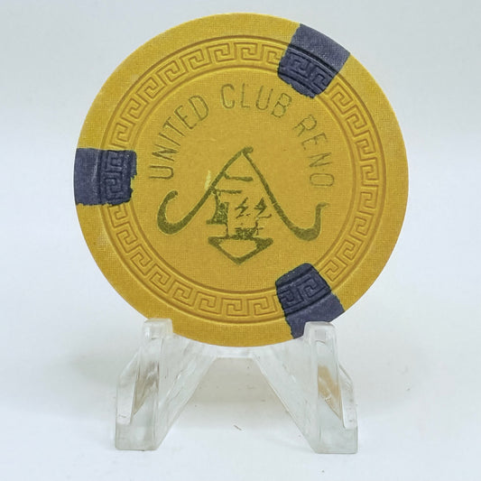 United Club Reno Nevada 1962 $20 Casino Chip N6986