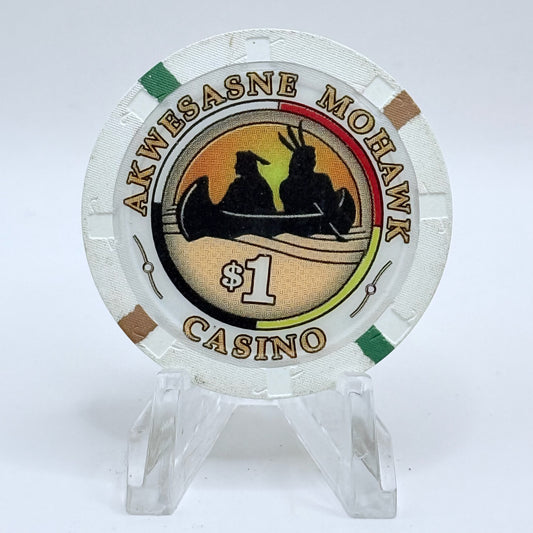 Akwesasne Mohawk Casino Hogansburg New York 1999 $1 Casino Chip