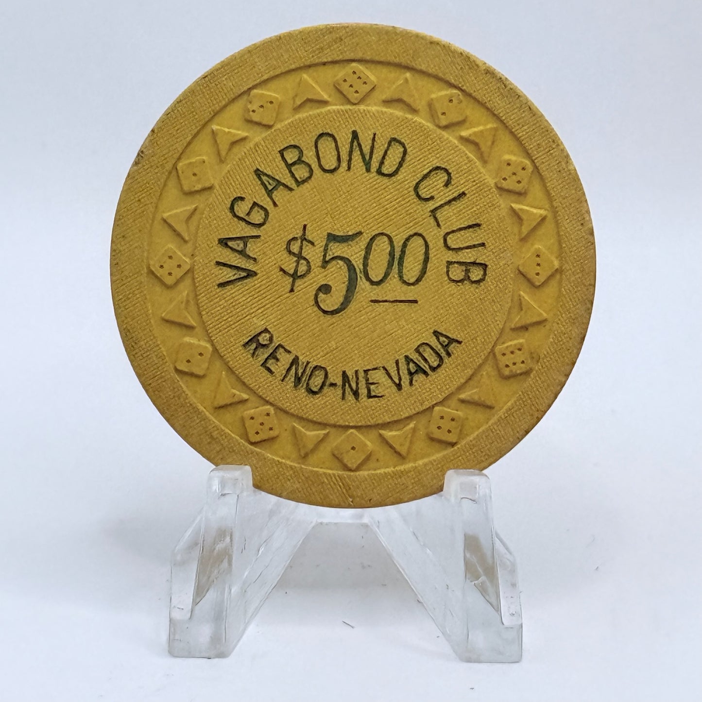 Vagabond Club Reno Nevada 1952 $5 Casino Chip V9940