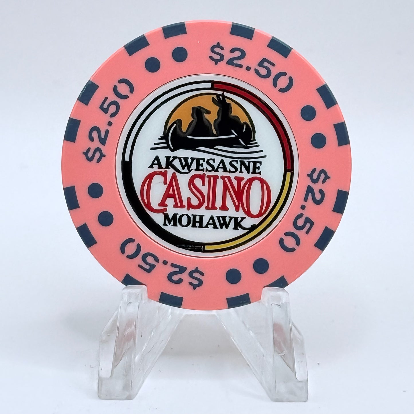 Akwesasne Mohawk Casino Hogansburg New York 1999 $2.50 Casino Chip