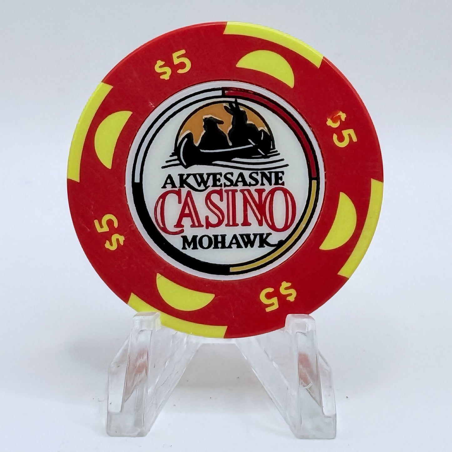 Akwesasne Mohawk Casino Hogansburg New York 1999 $5 Casino Chip
