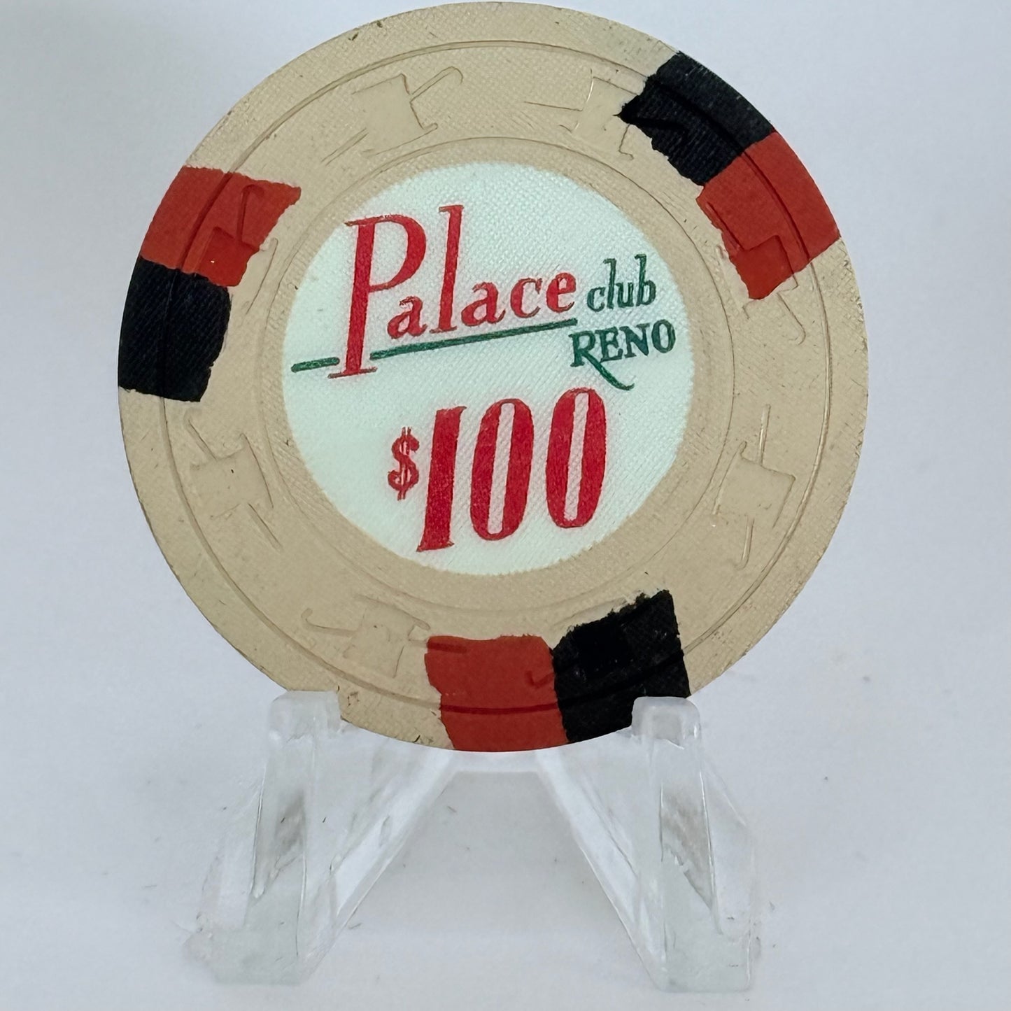 Palace Club Reno Nevada 1960s $100 Casino Chip N5432