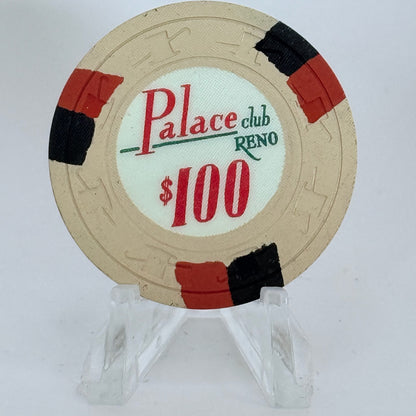 Palace Club Reno Nevada 1960s $100 Casino Chip N5432