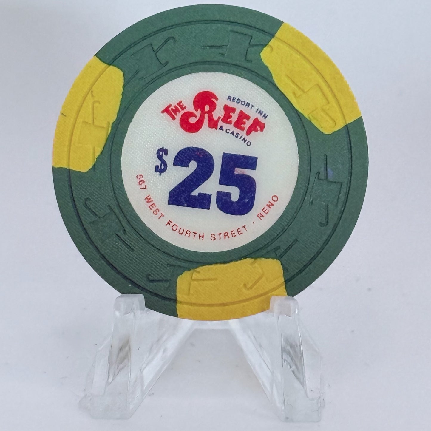 The Reef Reno Nevada 1974 $25 Casino Chip N5475