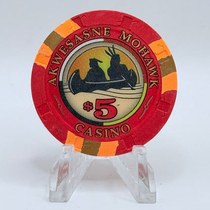 Akwesasne Mohawk Casino Hogansburg New York 1999 $5 Casino Chip