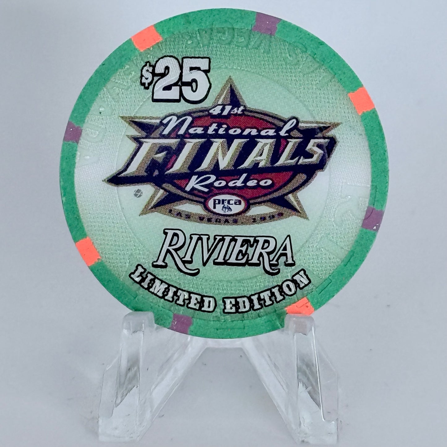 Riviera Las Vegas Nevada 1999 'National Finals Rodeo' LE $25 Casino Chip V5426