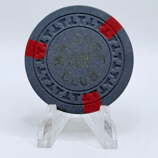 Waldorf Club Reno Nevada 1930s $5 Casino Chip N3400
