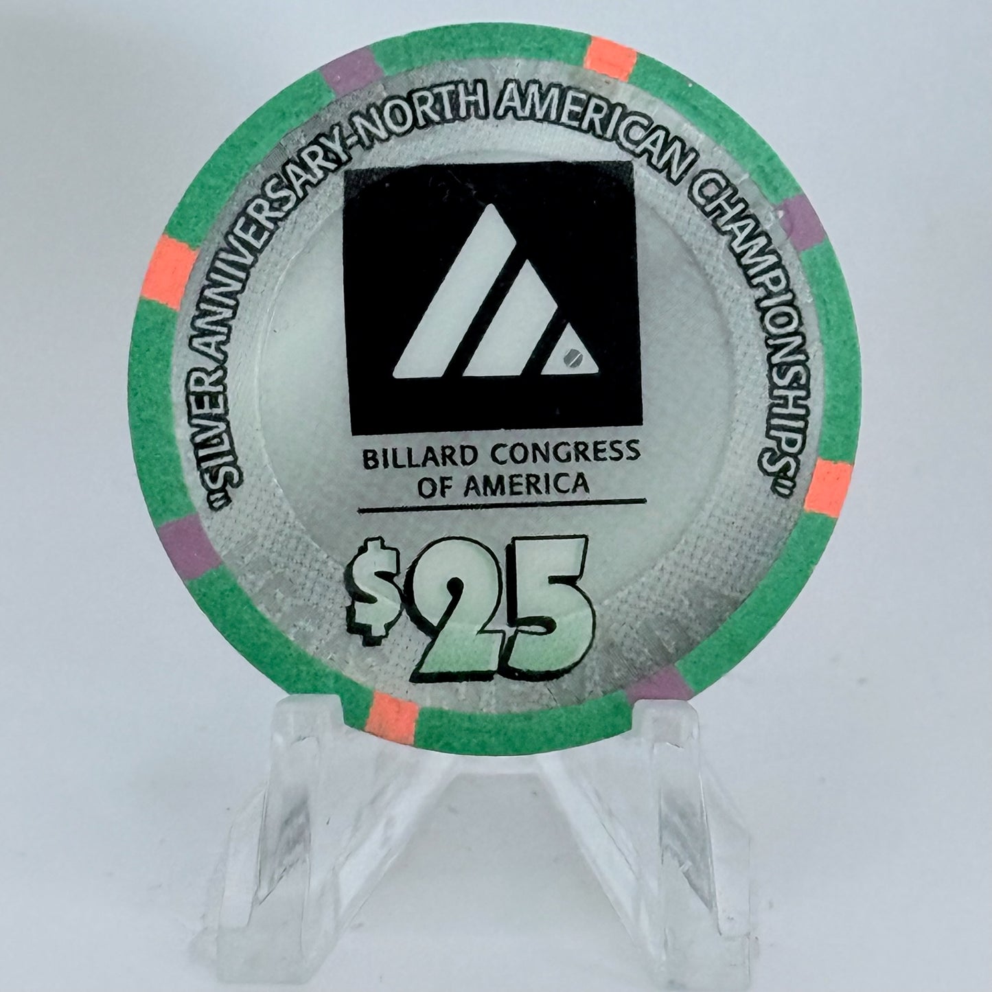 Riviera Las Vegas Nevada 2001 'Billard Congress' LE $25 Casino Chip V9657