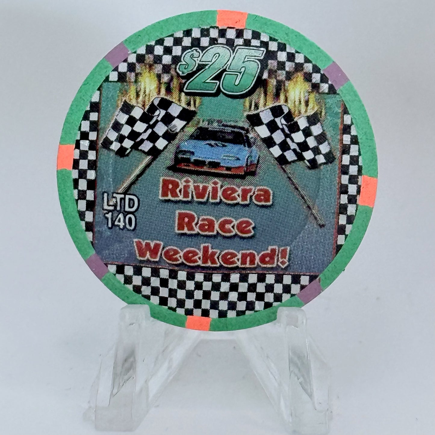 Riviera Las Vegas Nevada 2001 'Race Weekend' LE $25 Casino Chip V7491