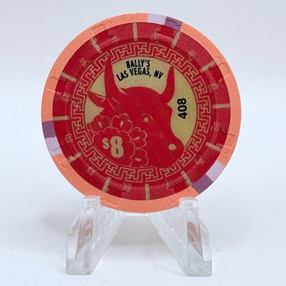 Bally's Las Vegas Nevada 2009 'Year Of The Ox' LE $8 Casino Chip E7755
