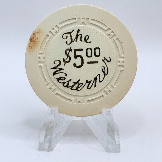 The Westerner Casino Las Vegas Nevada 1951 $5 Casino Chip N4118
