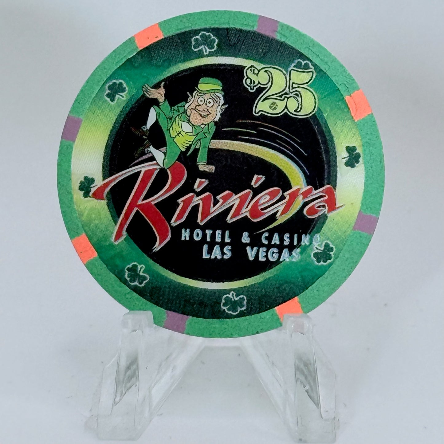 Riviera Las Vegas Nevada 2001 'St. Patrick's Day' LE $25 Casino Chip V6595