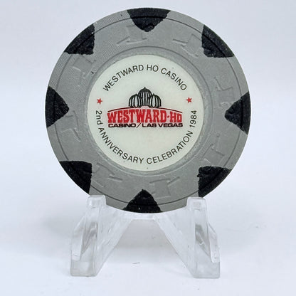 Westward Ho Hotel Casino Las Vegas Nevada 1984 "2nd Anniversary" Casino Chip N2687