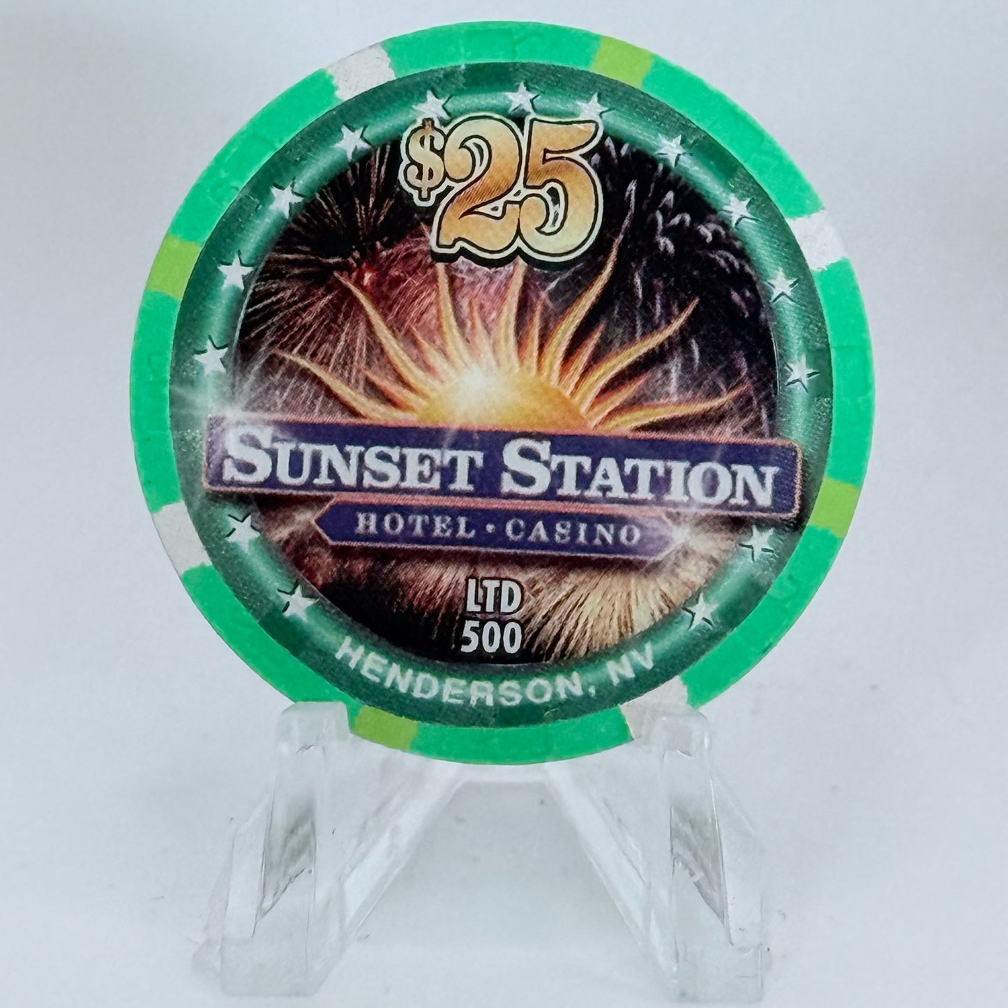 Sunset Station Henderson Nevada 2006 '30th Anniversary Station Casinos' LE $25 Casino Chip E6765