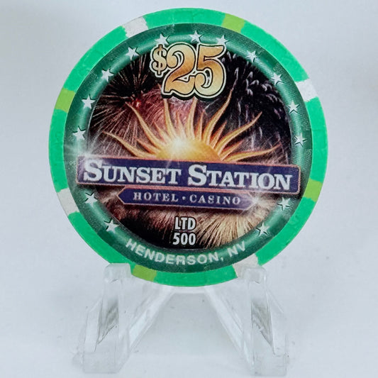Sunset Station Henderson Nevada 2006 '30th Anniversary Station Casinos' LE $25 Casino Chip E6765