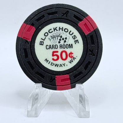 Blockhouse Cardroom Midway Washington $0.50 Casino Chip