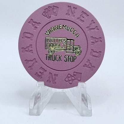 Model Truck Stop "Keith's" Casino Winnemucca Nevada 1969 $.25 Casino Chip N6099