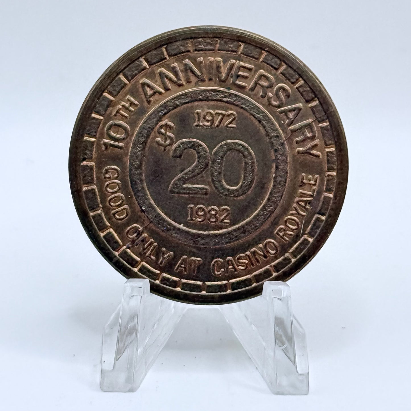 Ric's Casino Royale San Bruno California 1982 '10th Anniversary' $20 Tokens - Other
