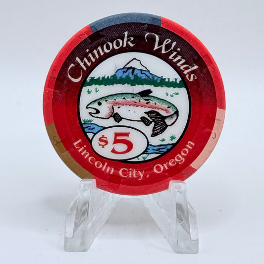 Chinook Winds Lincoln City Oregon $5 Casino Chip