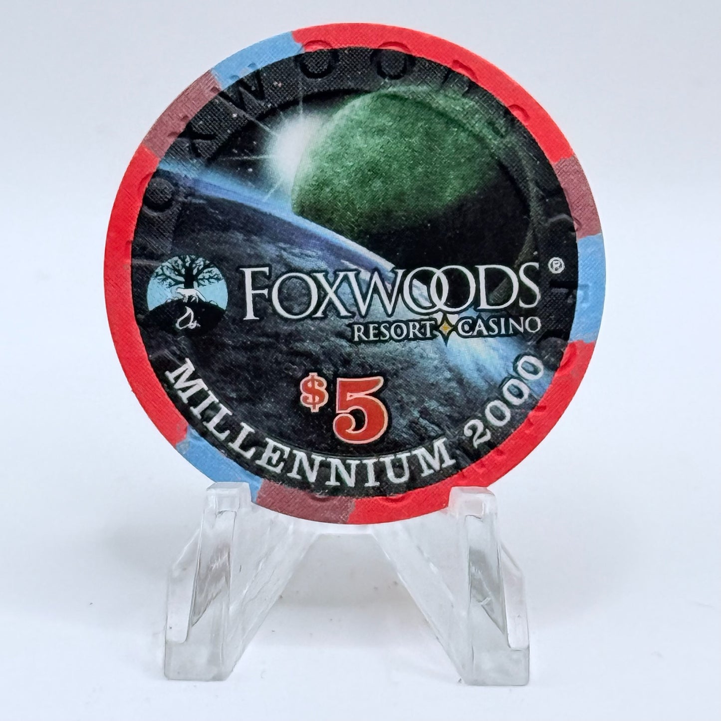 Foxwoods Ledyard Connecticut 2000 'Millennium' LE $5 Casino Chip