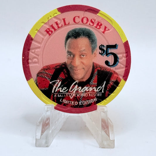 Bally's Grand Atlantic City New Jersey 1995 'Superstar Series, Bill Cosby' LE $5 Casino Chip