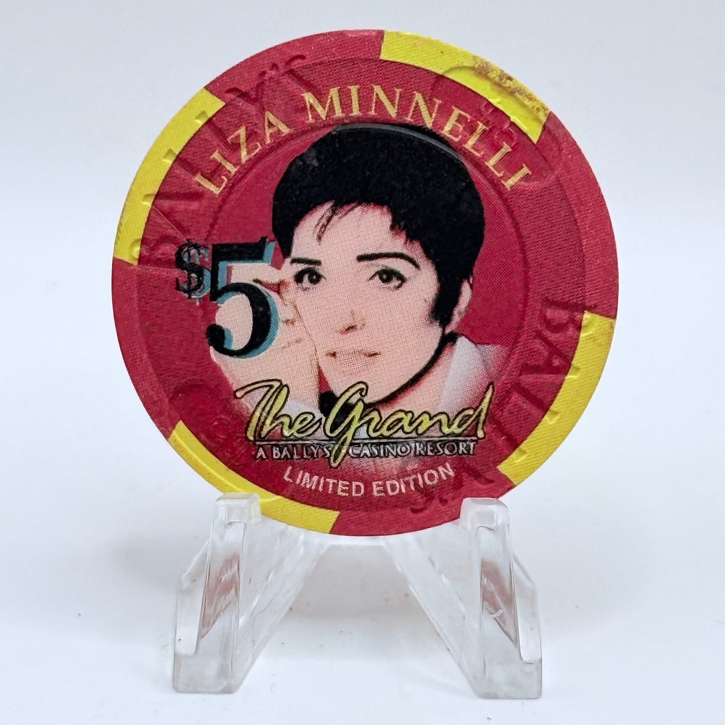 Bally's Grand Atlantic City New Jersey 1995 'Superstar Series, Liza Minnelli' LE $5 Casino Chip